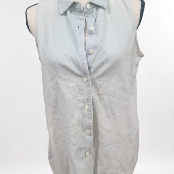 Vintage Express Denim Sleeveless Shirt – Size M - Picture 2 of 5